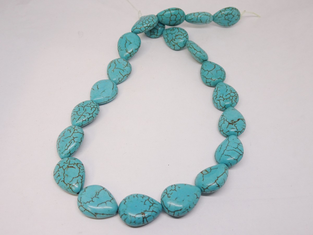 (image for) Turquoise tear drop beads 20mm #1183