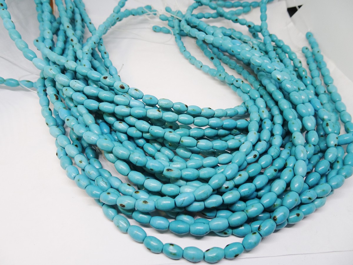 (image for) Turquoise barrel beads 8x5mm #1206