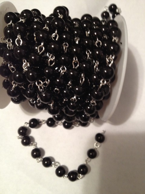 (image for) Bead chain - Black (1 ft) #TUbs02-6mm
