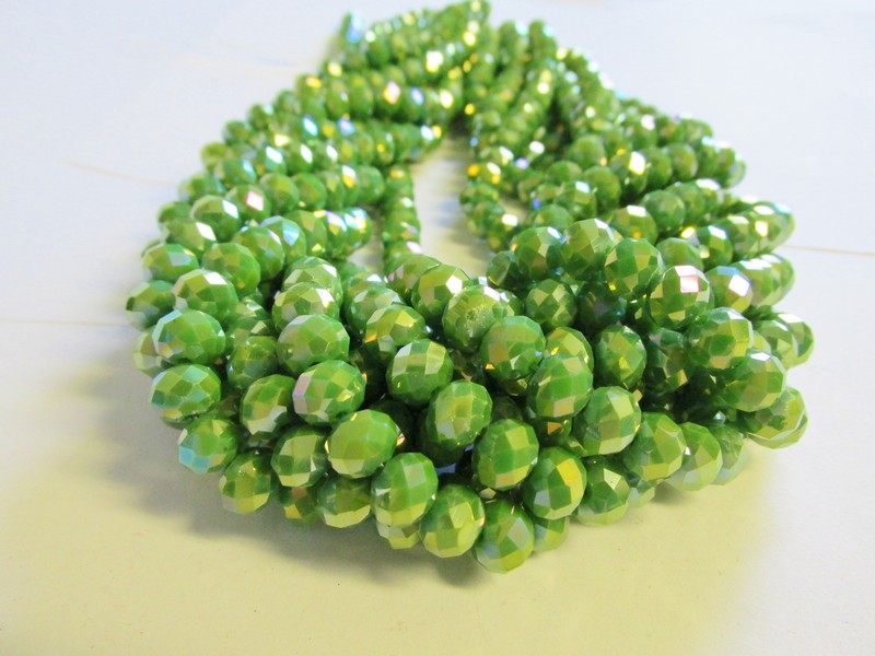 (image for) Peridot faceted crystals 6x8mm #1671