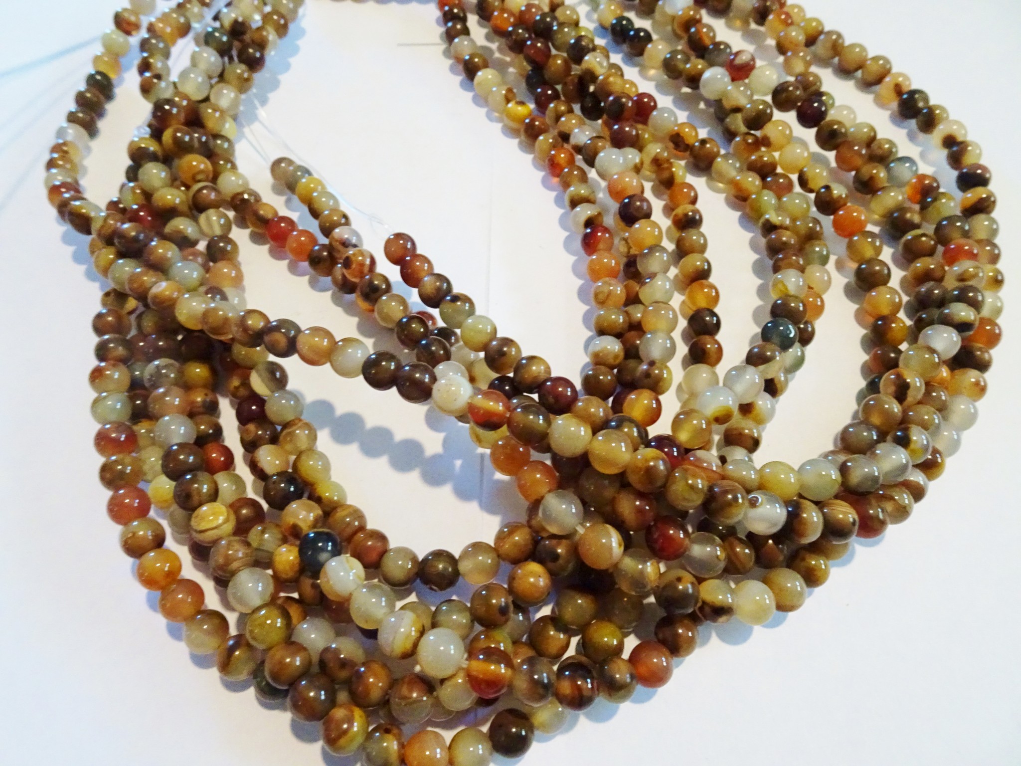 (image for) Brown Agate 6mm round beads #1956