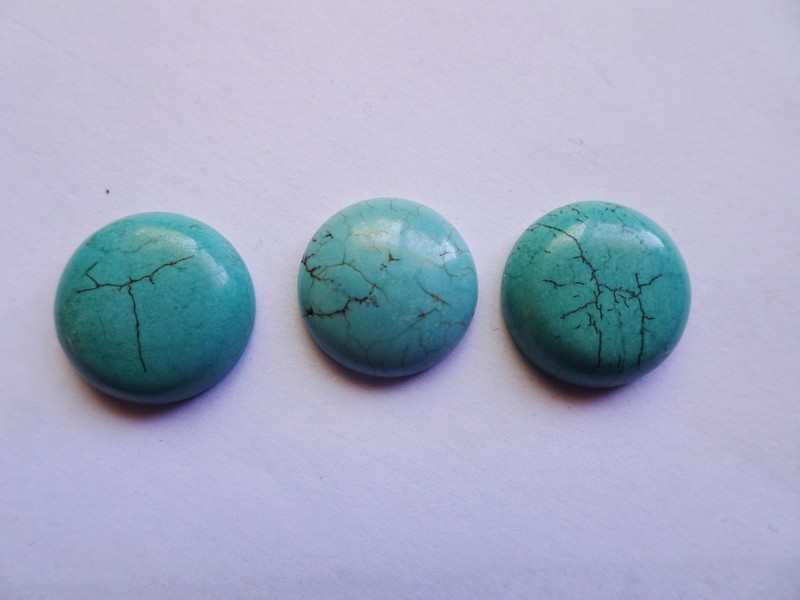 (image for) Turquoise round cabochon 19mm (4pcs) #Ecab-20
