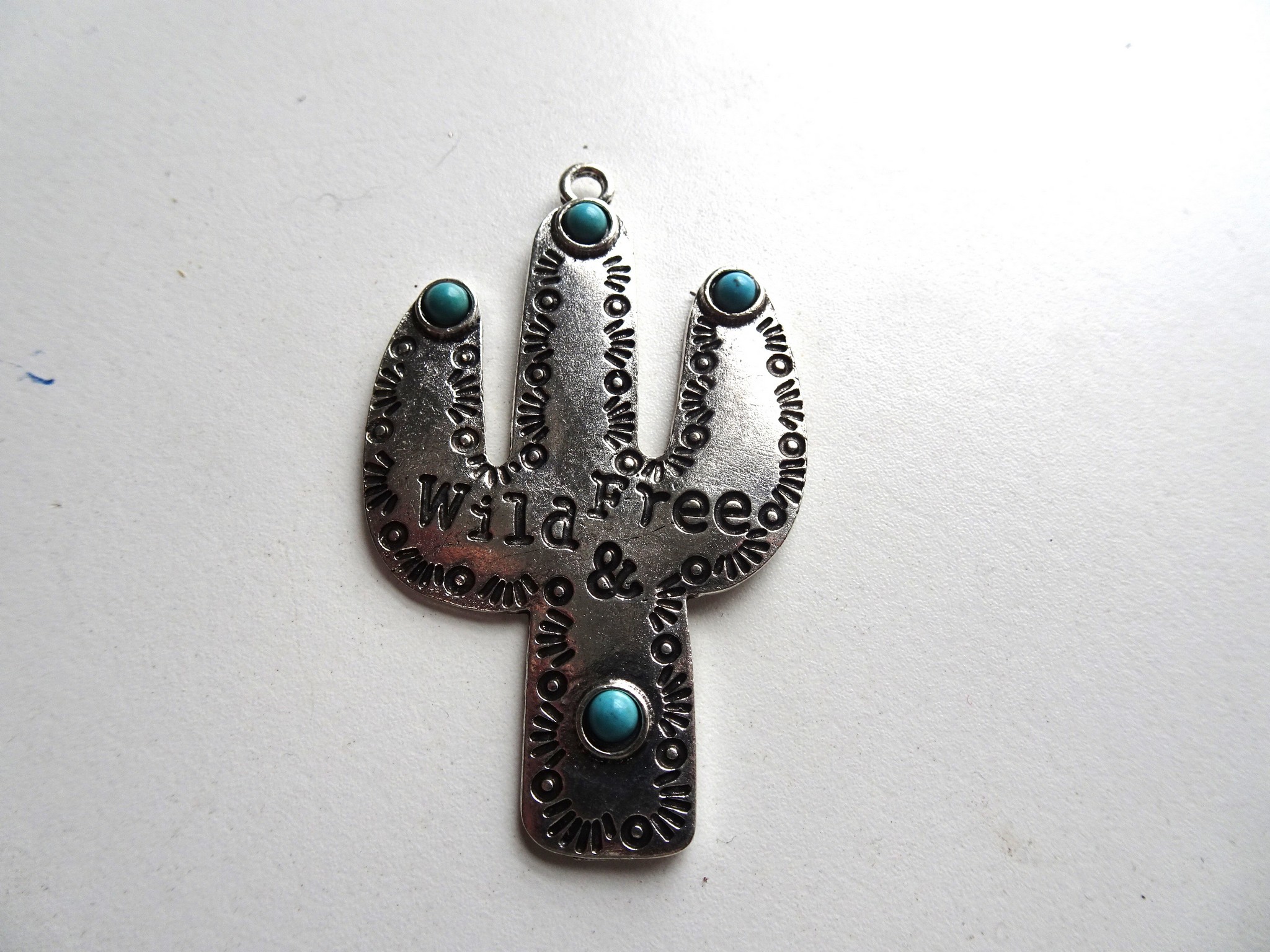(image for) Cactus "Wild & Free" jewelry pendant #A-48