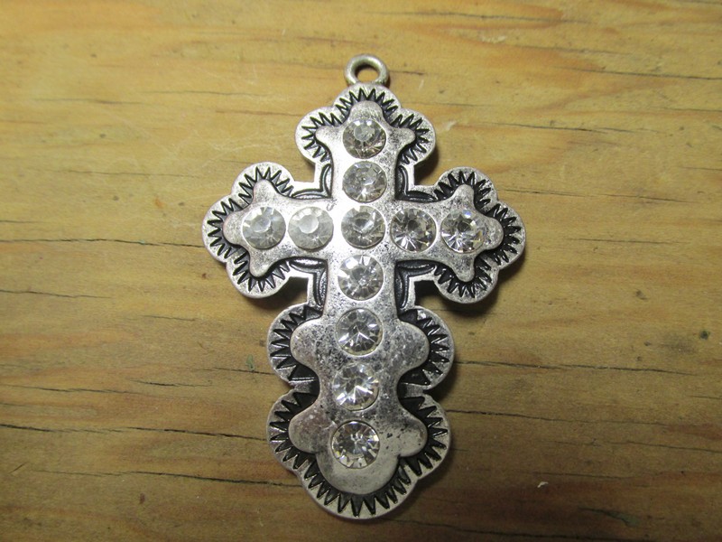 (image for) Cross pendant antique silver #HU13-1