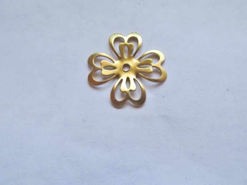 (image for) Raw Brass Flower #SA-2443 - Click Image to Close