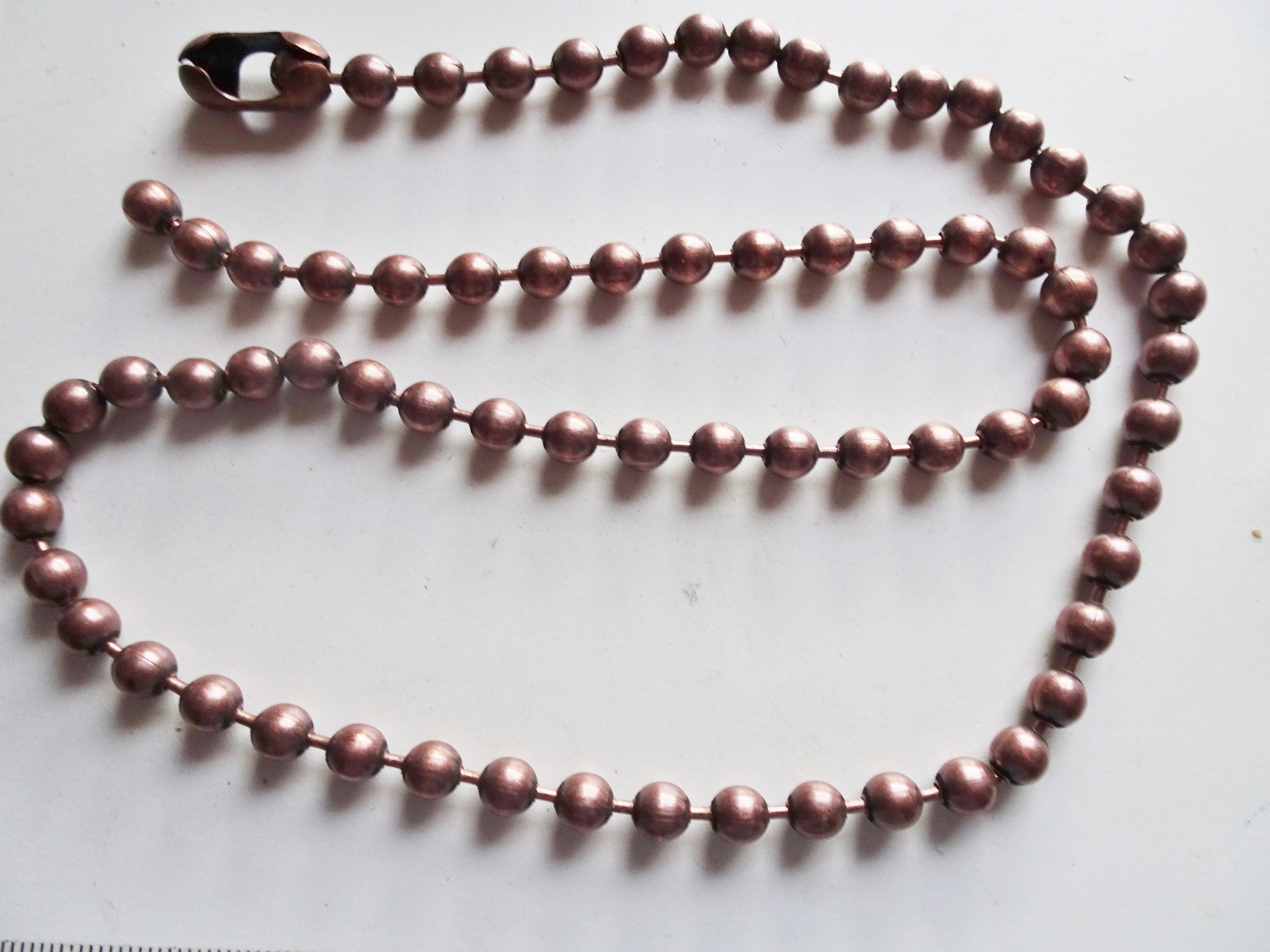 (image for) Necklace antique copper ball chain 36" #BCH20-36