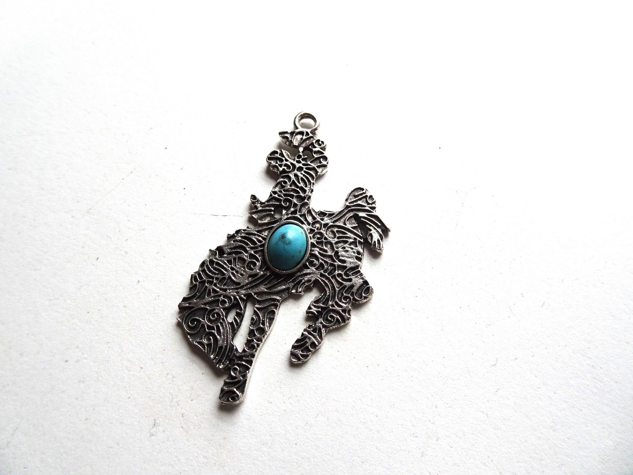 (image for) Bronc rider small jewelry pendant #A-51