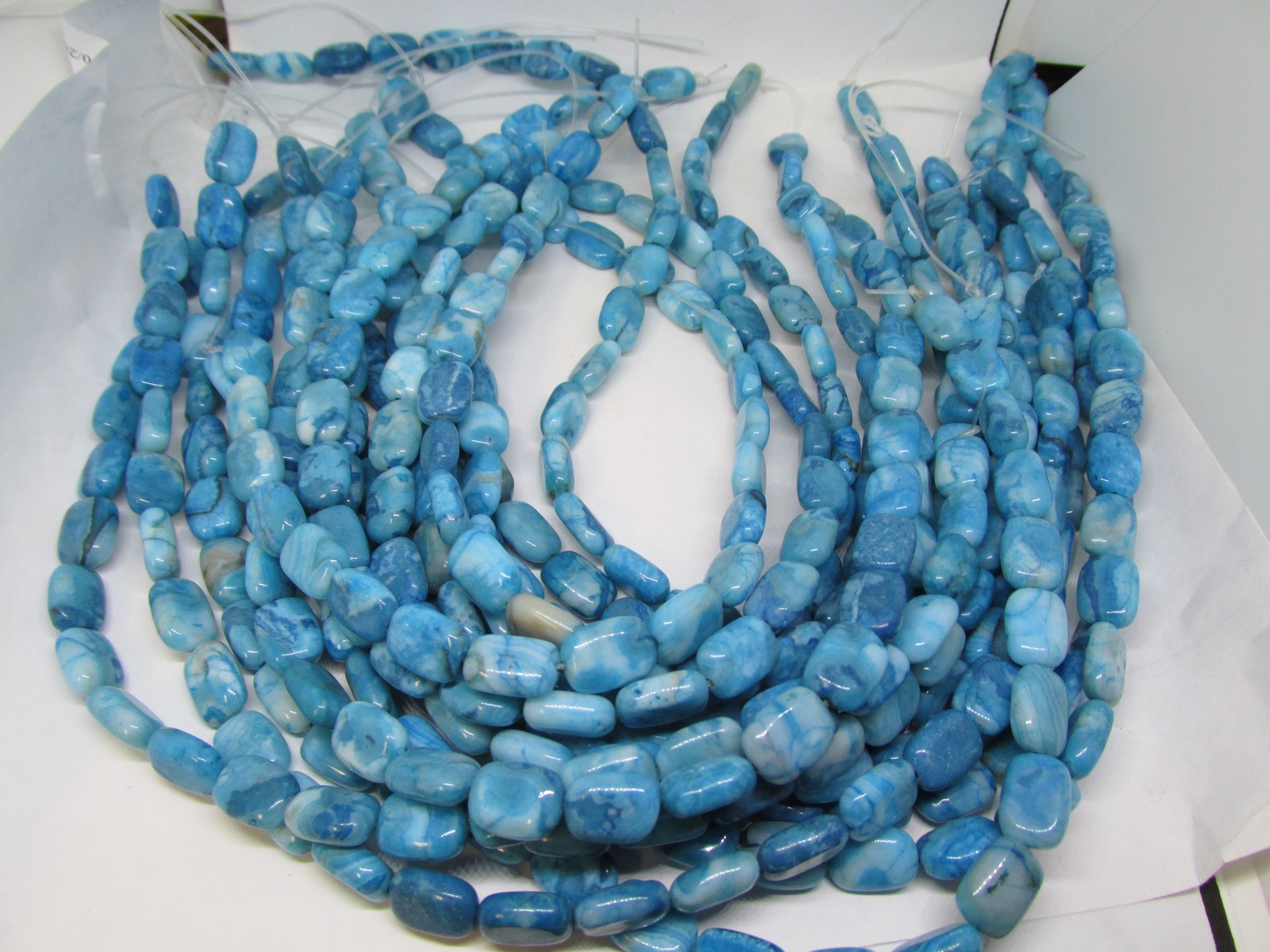 (image for) Blue agate rectangle 10x14mm #1017-GG