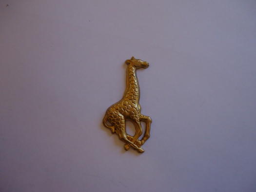 (image for) Giraffe brass stamping #VINS33