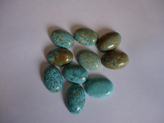 (image for) 18x25mm Turquoise cabs bag of 10 #CAB-36