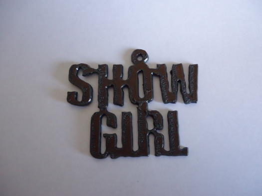 (image for) Show Girl metal rustic pendant #SY002-l