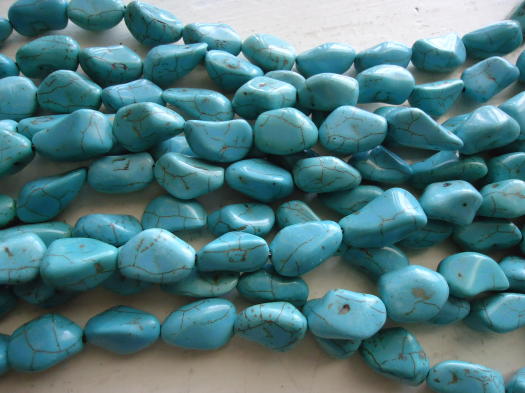 (image for) Turquoise Magnesite smooth nuggets #1192