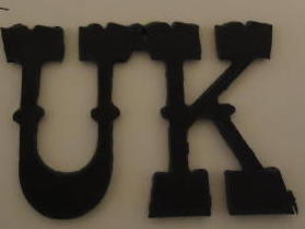 (image for) UK -University of Kentucky metal pendant #UK-2