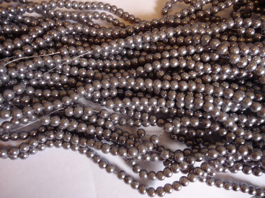 (image for) Silver Glass pearls double strand #SS1114BB