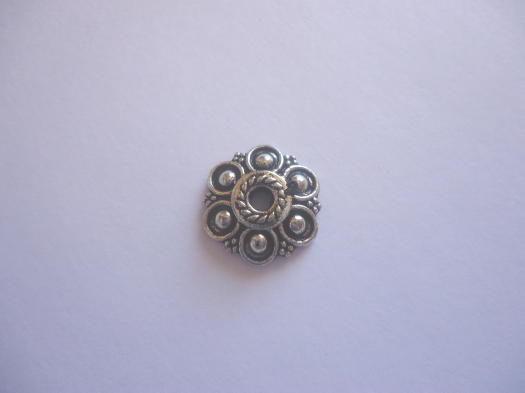 (image for) Bead caps - Antique silver BAG OF 10 #BCAP21