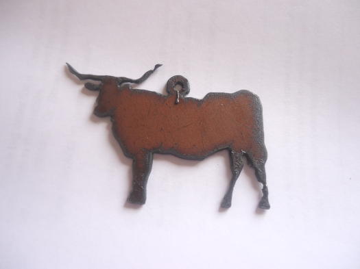 (image for) Texas longhorn Steer metal pendant #RR007