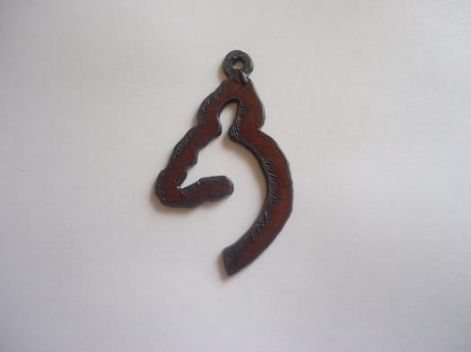 (image for) Doe metal rustic pendant #GO013-BB - Click Image to Close