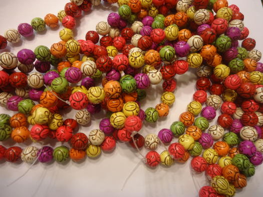 (image for) Multi colored round beads #SS1245
