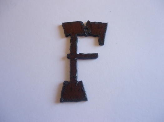 (image for) Initial Letter Western Metal "F" - Pendant #WM-F