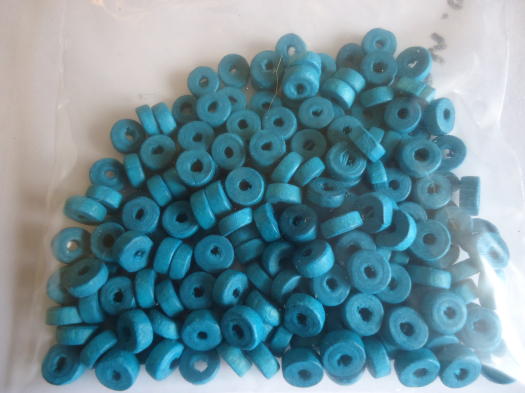 (image for) Turquoise wood beads #SS801
