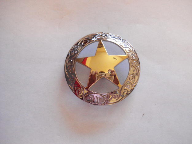 (image for) Star Bright silver and gold concho #CONCHO6