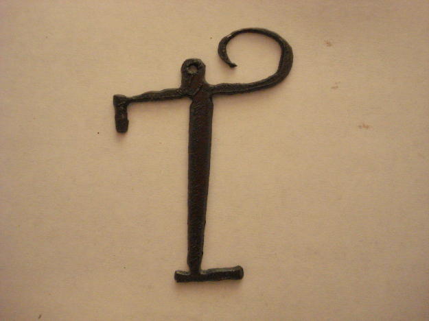 (image for) Initial Letter Curley Metal "T" 3" - Pendant #CMT-3