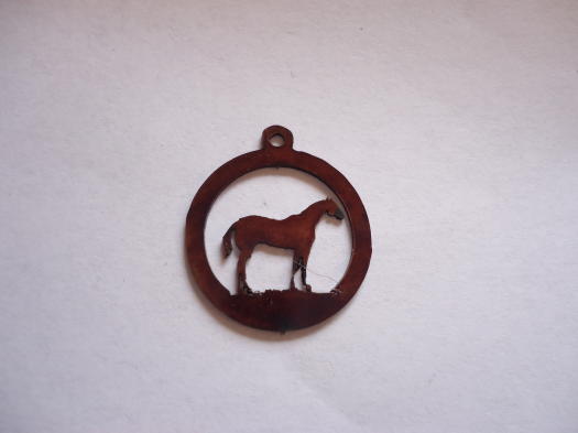 (image for) Horse Quarter Horse in circle charm #300-500