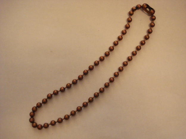 (image for) Necklace antique copper ball chain 20" #CB13-20