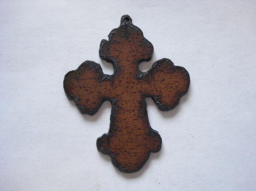 Cross cutout metal pendant #CC006L-2 - Click Image to Close