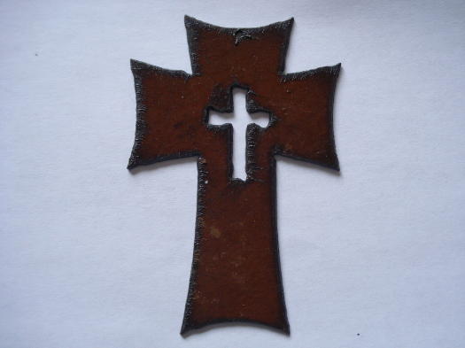 (image for) Cross metal cutout pendant #CC011-3