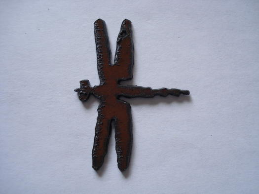 (image for) Dragon fly Metal cutout pendant #SS008