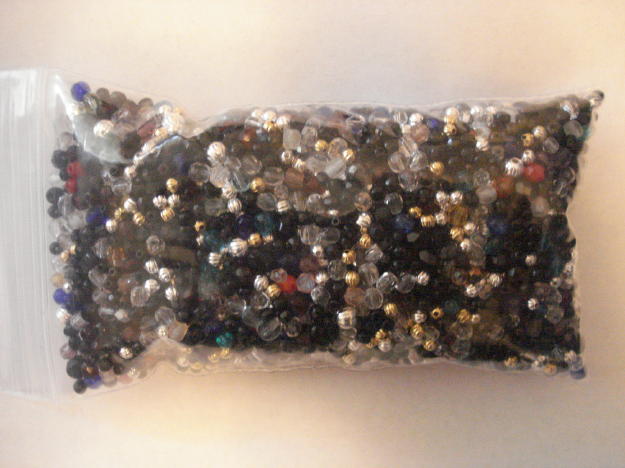 (image for) Multi colored Vintage Assorted Crystal beads 1/2 lb bag #ACR