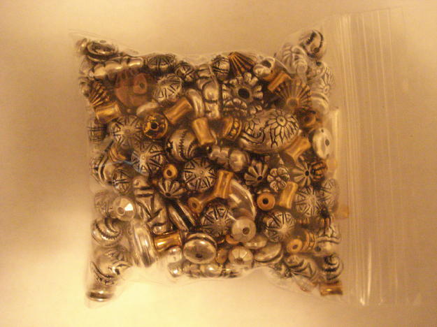 (image for) Silver and gold mix bag of beads #SGM
