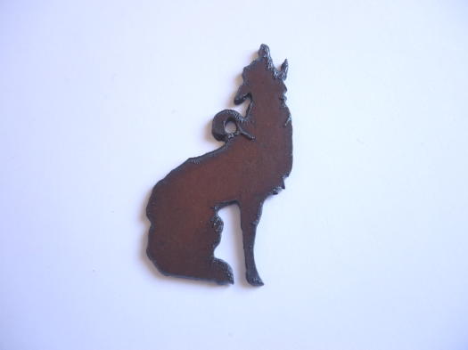 (image for) Coyote metal cutout pendant #SS013-L