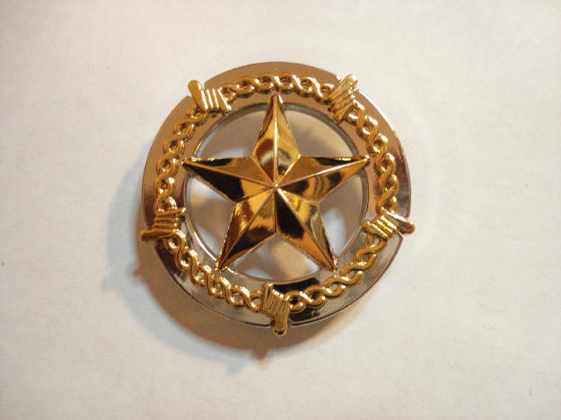 (image for) Texas star Silver and gold concho #CONCHO1