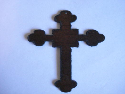 (image for) Cross metal cutout pendant #CC005-3DH