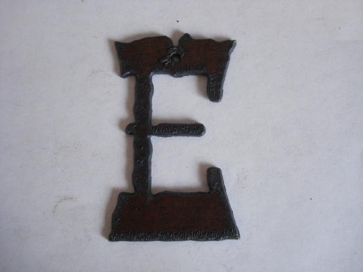 (image for) Initial Letter Western Metal "E" - Pendant #WM-E