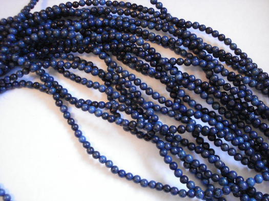(image for) Blue purple round beads #HU1150