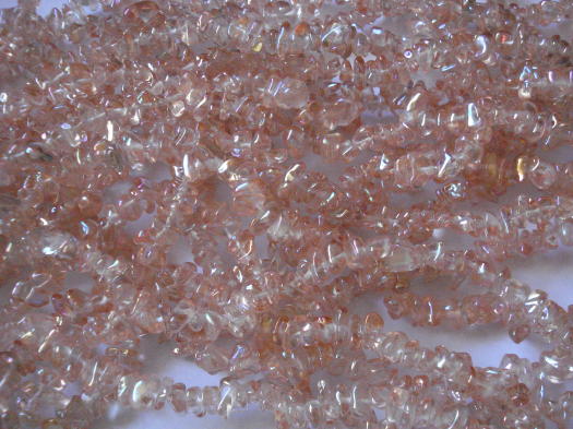(image for) Peachy Pink AB chip beads #1347