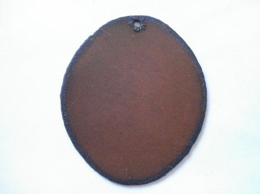 (image for) Oval blank metal cutout pendant #TT001-3O