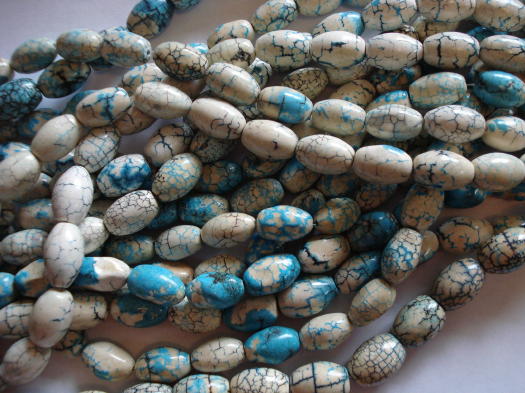 (image for) Turquoise and white beads #SS1141
