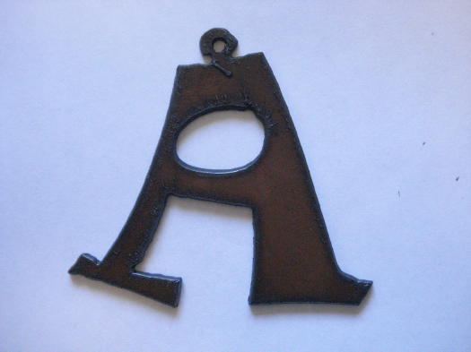 (image for) Initial Letter Rowdy Metal "A" - Pendant #A-2 - Click Image to Close