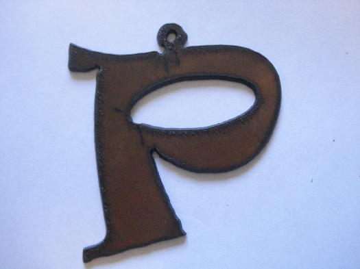 (image for) Initial Letter Rowdy Metal "P" - Pendant #P-2