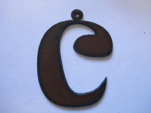 (image for) Initial Letter Rowdy Metal "C" - Pendant #C-2