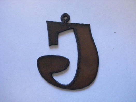 (image for) Initial Letter Rowdy Metal "J" - Pendant #J-2