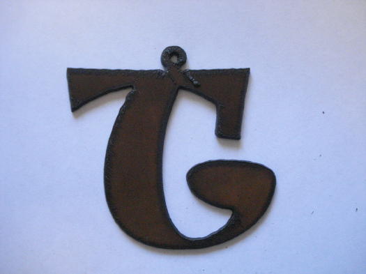 (image for) Initial Letter Rowdy Metal "T" - Pendant #T-2