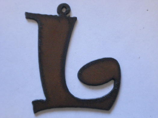 (image for) Initial Letter Rowdy Metal "L" - Pendant #L-2