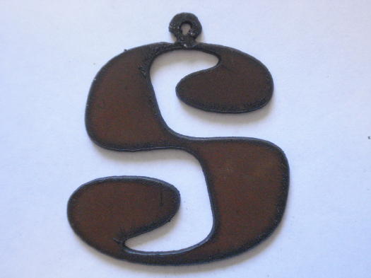 (image for) Initial Letter Rowdy Metal "S" - Pendant #S-2