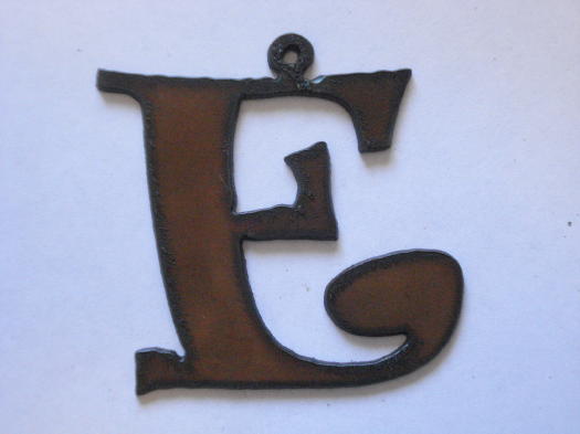 (image for) Initial Letter Rowdy Metal "E" - Pendant #E-2