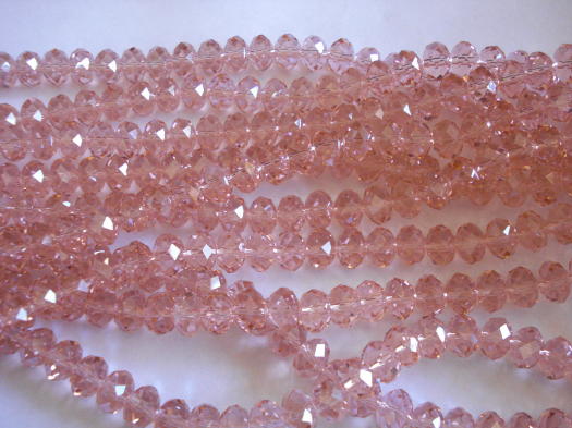 (image for) Pink crystal rondelle 8mm #1349B